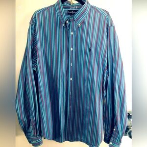 Ralph Lauren Striped Blue Men's Shirt XXL